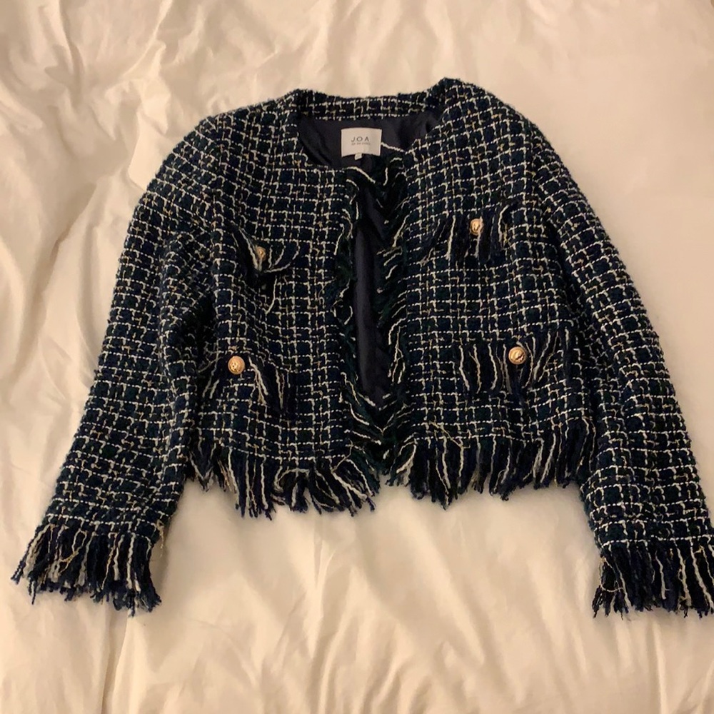 JOA brand tweed blazer jacket from Tuckernuck. Only worn a few times.